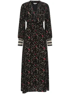 Aleanne Devore Maxi Dress - Black