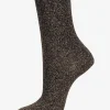 All Over Glitter Socks - Black Copper