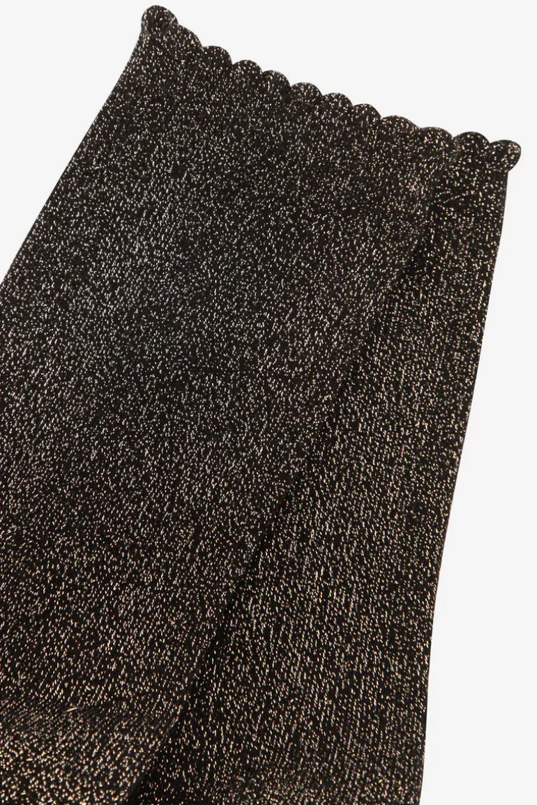 All Over Glitter Socks - Black Gold