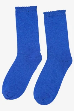 All Over Glitter Socks - Electric Blue