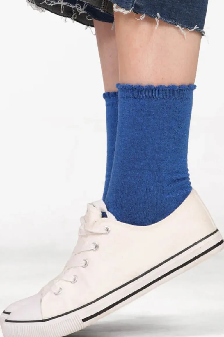 All Over Glitter Socks - Electric Blue