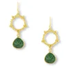 Allegra Earrings - Malachite