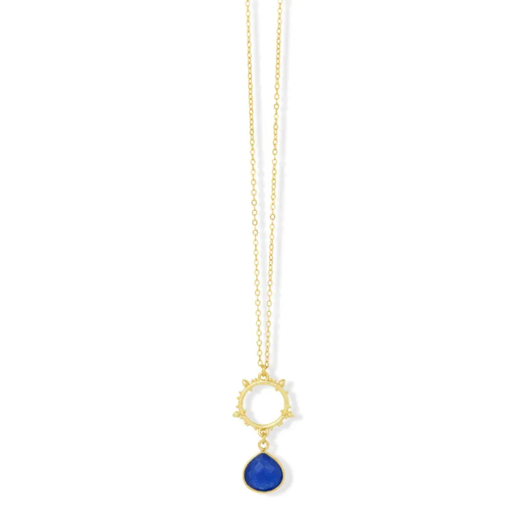 Allegra Necklace Blue Jade