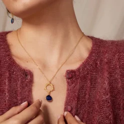 Allegra Necklace Blue Jade
