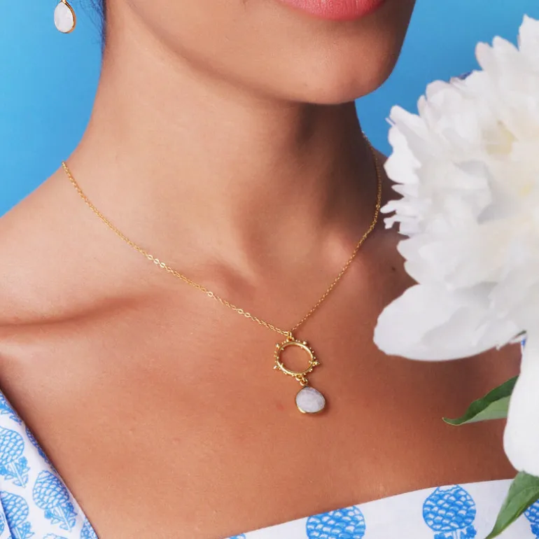 Allegra Necklace White Moonstone