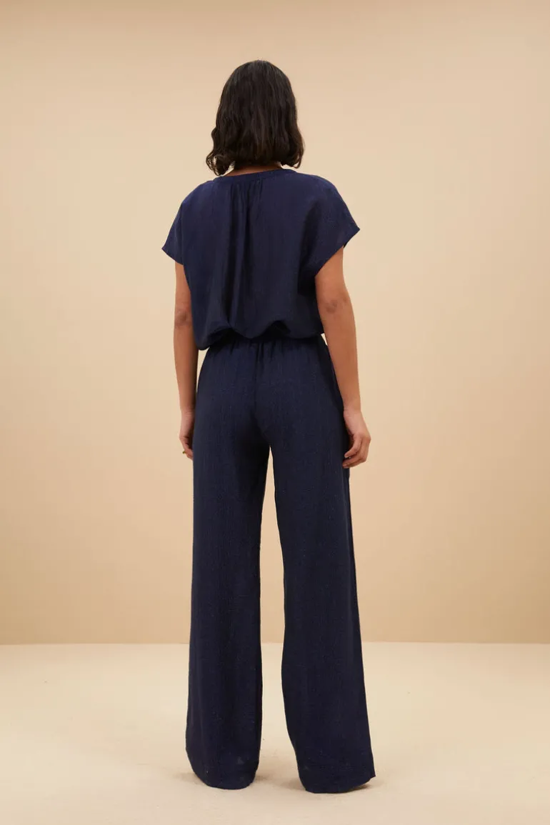 Amie Lurex Blouse - Midnight