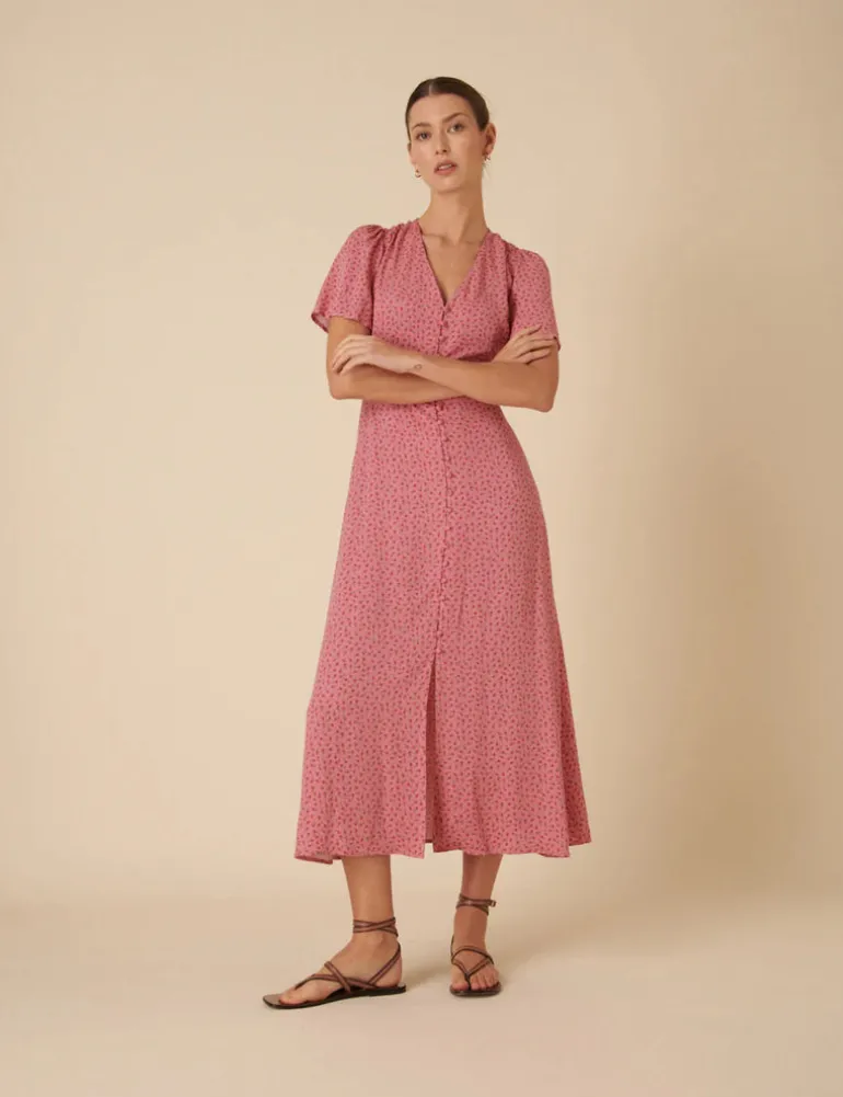 Andie Midi Dress - Pink