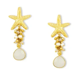 Andrea Earrings White
