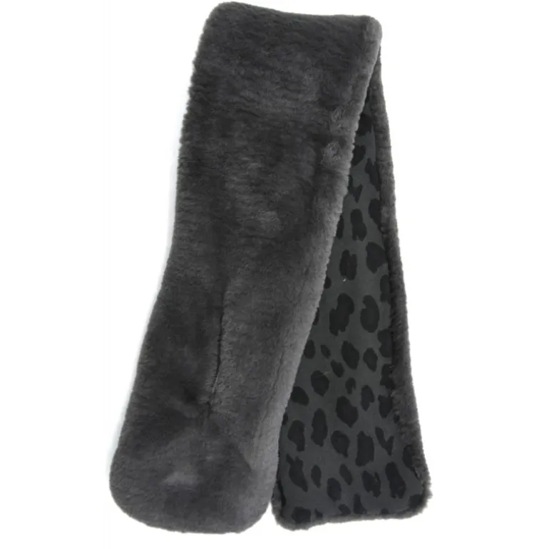 Animal Print Lined Scarf - Noir