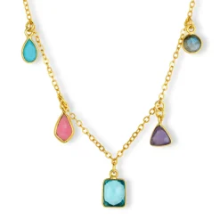 Aubrey Charm Necklace Multi