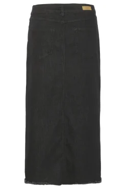Azsa Denim Skirt - Black Denim