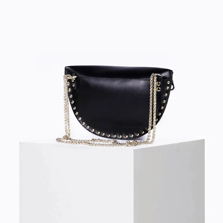 Banana Smile Leather Bag - Box Black
