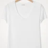 Basic V Short Sleeve Tee - White