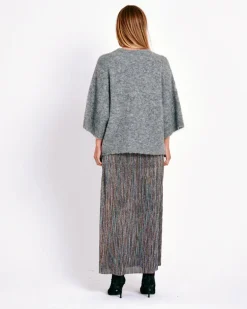 Batna V-neck knit - Dark Grey