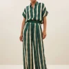 Benji Tie Dye Pants - Green Tie Dye Stripe