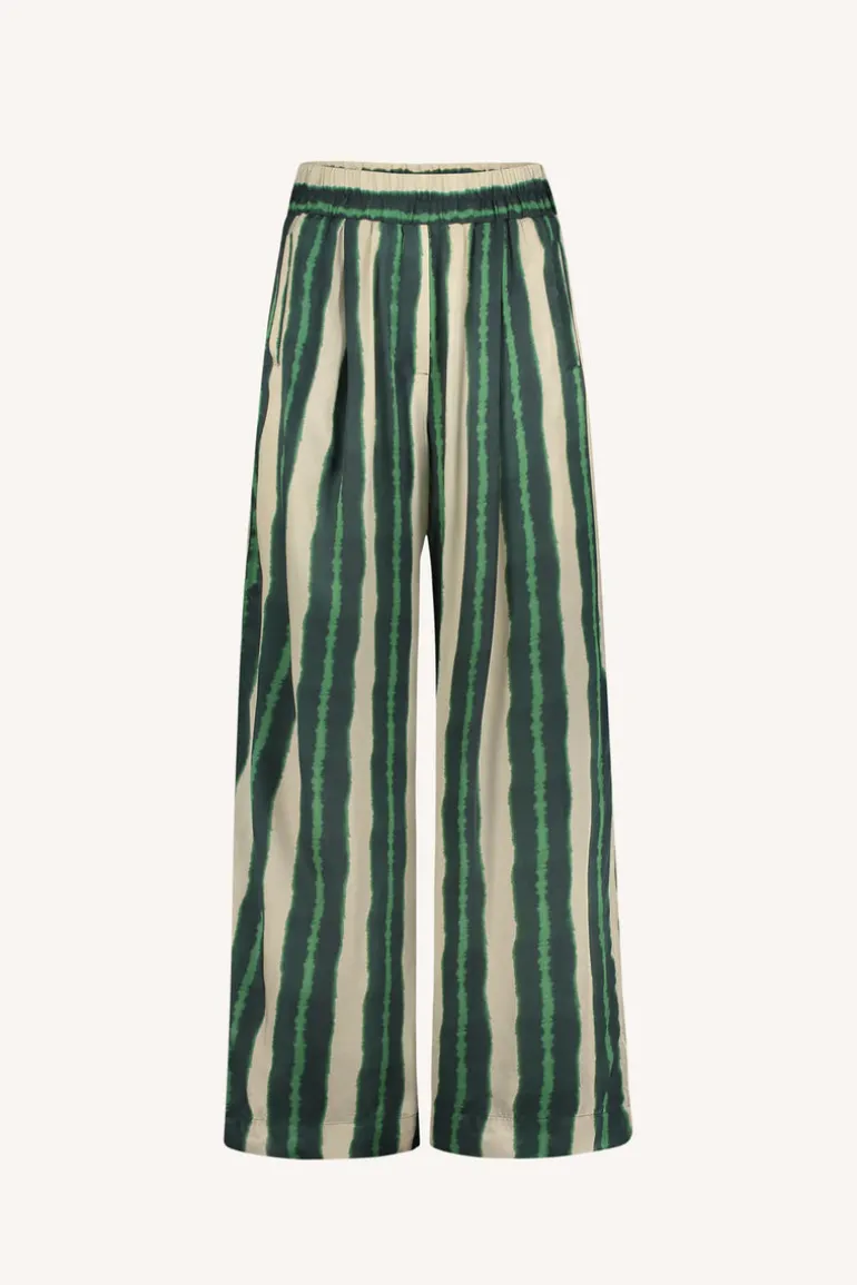 Benji Tie Dye Pants - Green Tie Dye Stripe