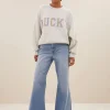 Bibi Lucky Rainbow Sweater - light Grey Melee