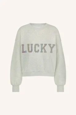 Bibi Lucky Rainbow Sweater - light Grey Melee