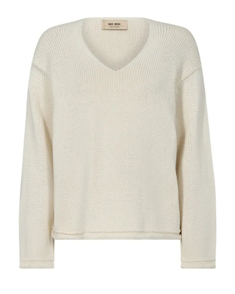 Bine LS V-neck Knit - Ecru