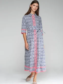 Brenda Dress - Ikat Marino