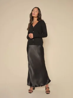 Briana Glossi Skirt - Black