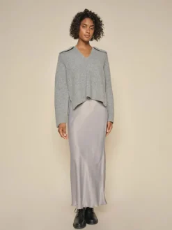 Briana Glossi Skirt - Sharkskin