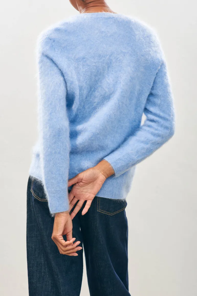 Brushed Crew - Blue Marl