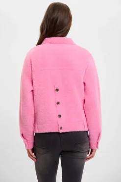 Bubbly Boxy Jacket - Bright Pink