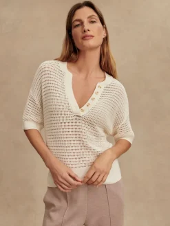 Callie Knit Top - Egret