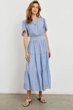 Cannes Dress - Lake View Stripe