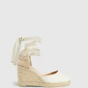 Carina Wedge - Blanco metallic