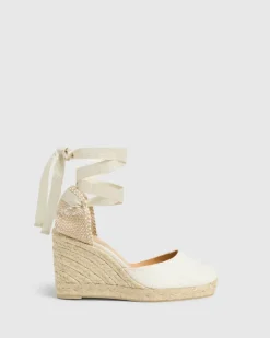 Carina Wedge - Blanco metallic