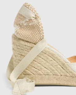 Carina Wedge - Blanco metallic