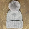 Cashmere Mix Hat - Lt Grey