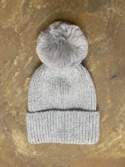 Cashmere Mix Hat - Lt Grey