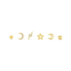 Celestial 6 Pk Ear Party - Gold