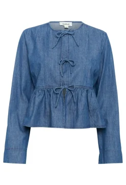 Chamy Shirt Blouse - Medium Blue Denim