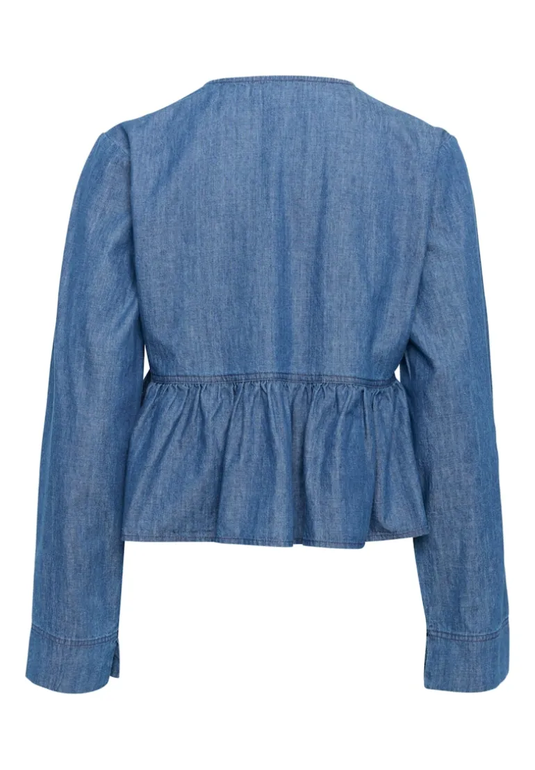 Chamy Shirt Blouse - Medium Blue Denim