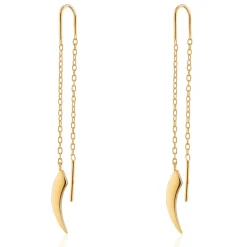 Claw Threader Earrings - Gold