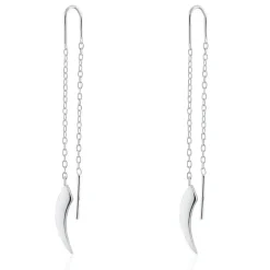 Claw Threader Earrings - Silver
