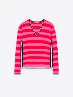 Colour Block Jumper - Rosa Stripe