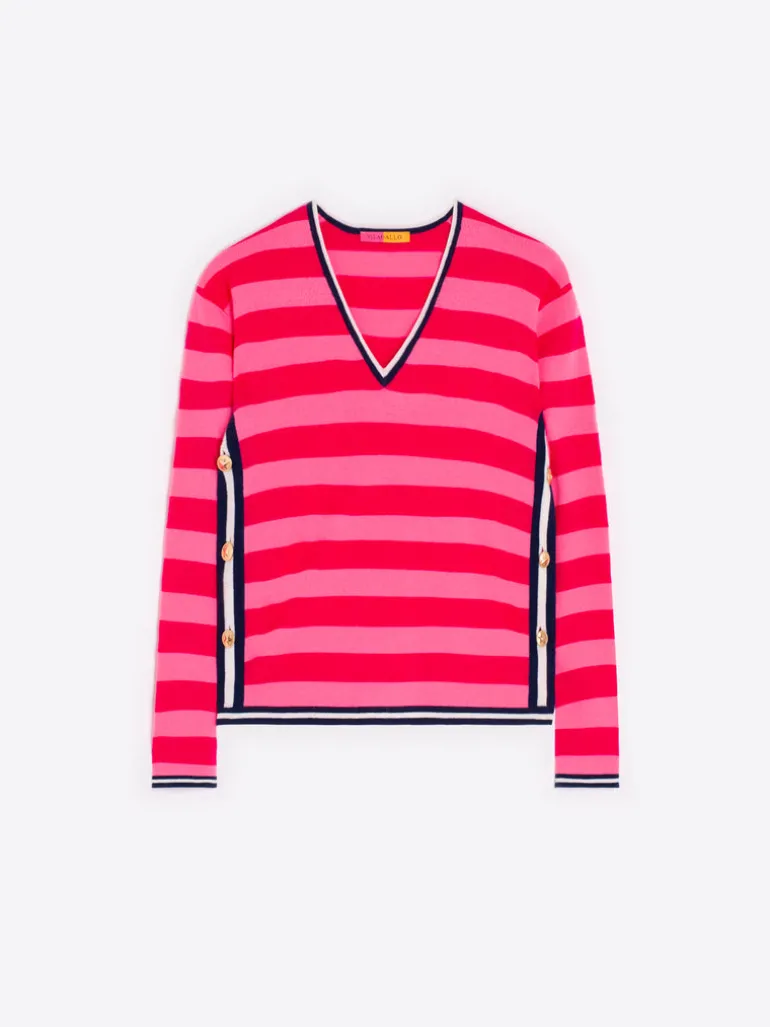 Colour Block Jumper - Rosa Stripe