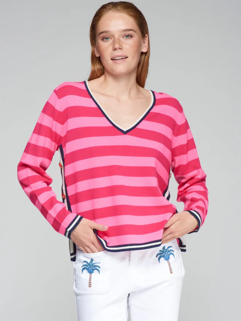 Colour Block Jumper - Rosa Stripe
