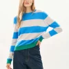 Contrast Stripe Crew - Sky / Emerald