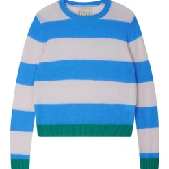 Contrast Stripe Crew - Sky / Emerald