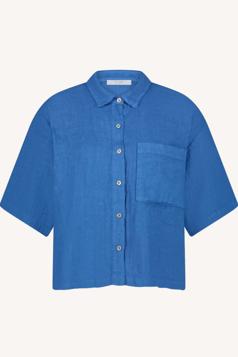 Cris Linen Blouse - Queens Blue
