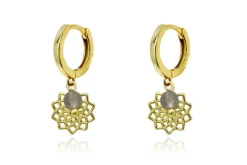 Crown Chakra Hoop Earring - Gold