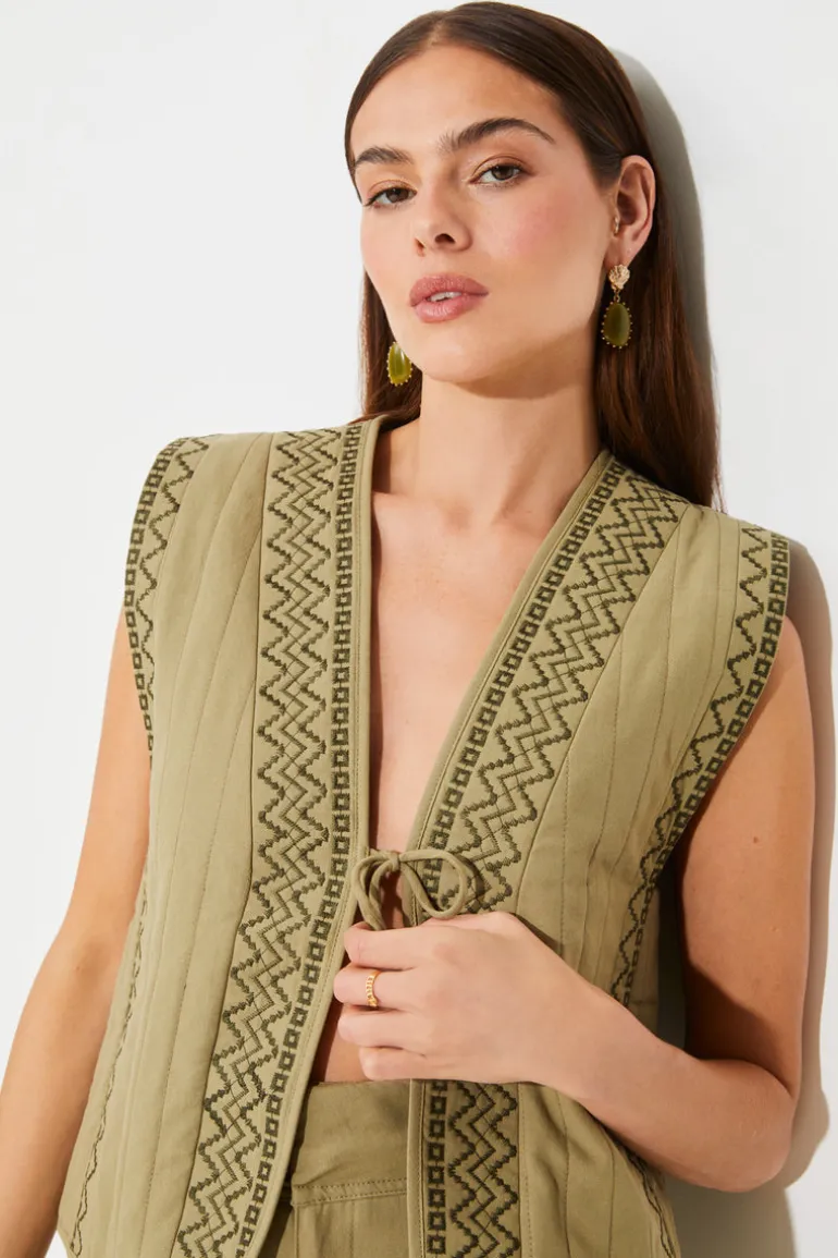 Diamond Waistcoat - Kaki