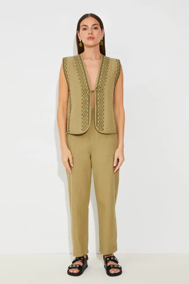 Diamond Waistcoat - Kaki