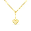 Domed Heart Charm Necklace